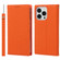 iPhone 13 Pro Max Litchi Texture Genuine Leather Phone Case With Lanyard & Holder & Card Slots & Wallet  - Orange