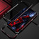 iPhone 13 Pro Max Aurora Series Lens Protector + Metal Frame Protective Case  - Black Red