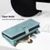 iPhone 13 Pro Max Zipper Wallet Detachable MagSafe Leather Phone Case - Blue