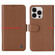 iPhone 13 Pro Max GEBEI Top-grain Leather Horizontal Flip Protective Case with Holder & Card Slots & Wallet & Photo Frame  - Brown