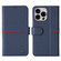 iPhone 13 Pro Max GEBEI Top-grain Leather Horizontal Flip Protective Case with Holder & Card Slots & Wallet & Photo Frame  - Blue