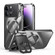 iPhone 13 Pro Max Large Window Holder MagSafe Magnetic Metal Phone Case - Black
