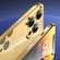 iPhone 13 Pro Max Colorful Stainless Steel Phone Case - Gold