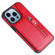 iPhone 13 Pro Solid Color Double Buckle Zipper Shockproof Phone Case  - Red