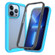 iPhone 13 Pro Starry Sky Solid Color Series Shockproof PC + TPU Case with PET Film  - Sky Blue