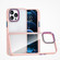 iPhone 13 Pro Colorful Metal Lens Ring Phone Case  - Pink