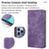 iPhone 13 Pro RFID Anti-theft Brush Magnetic Leather Phone Case  - Purple
