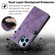 iPhone 13 Pro RFID Anti-theft Brush Magnetic Leather Phone Case  - Purple