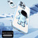 iPhone 13 Pro Electroplating PC Astronaut Holder Phone Case with Lens Film - Black