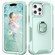 iPhone 13 Pro 3 in 1 PC + TPU Phone Case with Ring Holder  - Mint Green