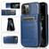iPhone 13 Pro Solid Color PC + TPU Protective Case with Holder & Card Slots  - Blue