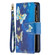 iPhone 13 Pro Colored Drawing Pattern Zipper Horizontal Flip Leather Case with Holder & Card Slots & Wallet  - Gold Butterfly