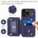 iPhone 13 Pro Zipper Card Slots RFID Phone Case - Blue
