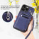 iPhone 13 Pro Zipper Card Slots RFID Phone Case - Blue
