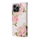 iPhone 13 Pro Bronzing Painting RFID Leather Case  - Rose Flower