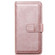 iPhone 13 Pro Multifunctional Magnetic Copper Buckle Horizontal Flip Solid Color Leather Case with 10 Card Slots & Wallet & Holder & Photo Frame  - Rose Gold