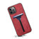 iPhone 13 Pro Denior DV Elastic Card PU Back Cover Phone Case - Red