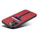 iPhone 13 Pro Denior DV Elastic Card PU Back Cover Phone Case - Red