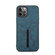 iPhone 13 Pro Denior DV Elastic Card PU Back Cover Phone Case - Blue