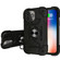 iPhone 13 Pro Shockproof Silicone + PC Protective Case with Dual-Ring Holder  - Black