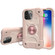 iPhone 13 Pro Shockproof Silicone + PC Protective Case with Dual-Ring Holder  - Rose Gold