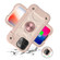 iPhone 13 Pro Shockproof Silicone + PC Protective Case with Dual-Ring Holder  - Rose Gold