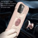 iPhone 13 Pro Shockproof Silicone + PC Protective Case with Dual-Ring Holder  - Rose Gold