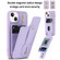 iPhone 13 Pro Wristband Vertical Flip Wallet Back Cover Phone Case - Purple