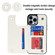 iPhone 13 Pro Double Buckle Rhombic PU Leather Phone Case - White