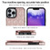 iPhone 13 Pro Double Buckle Rhombic PU Leather Phone Case - Rose Gold