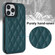 iPhone 13 Pro Double Buckle Rhombic PU Leather Phone Case - Green