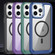 iPhone 13 Pro MagSafe Carbon Fiber Transparent Back Panel Phone Case - Purple