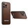 iPhone 13 Pro SULADA Invisible Bracket Leather Back Cover Phone Case - Brown