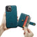 iPhone 13 Pro JEEHOOD Anti-theft Brush Magnetic PU + TPU Protective Case with Card Slot  - Blue