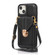 iPhone 13 Pro Fashion Buckle Protective Case with Holder & Card Slot & Wallet & Lanyard  - Black