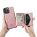 iPhone 13 Pro JEEHOOD Retro Magnetic Detachable Protective Case with Wallet & Card Slot & Holder  - Pink