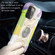 iPhone 13 Pro Shockproof Silicone + PC Protective Case with Dual-Ring Holder  - Colorful Beige