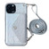 iPhone 13 Pro Crocodile Texture Lanyard Card Slot Phone Case - Silver