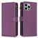 iPhone 13 Pro 9 Card Slots Zipper Wallet Leather Flip Phone Case - Dark Purple