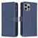 iPhone 13 Pro 9 Card Slots Zipper Wallet Leather Flip Phone Case - Blue