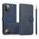 iPhone 13 Pro Calf Texture 2 in 1 Detachable Magnetic Back Cover Horizontal Flip Leather Case with Holder & Card Slots & Wallet & Photo Frame  - Blue