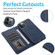iPhone 13 Pro Calf Texture 2 in 1 Detachable Magnetic Back Cover Horizontal Flip Leather Case with Holder & Card Slots & Wallet & Photo Frame  - Blue