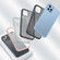 iPhone 13 Pro SULADA Luxury 3D Carbon Fiber Textured Metal + TPU Frame Phone Case - Sierra Blue