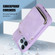 iPhone 13 Pro Zipper Card Bag Back Cover Phone Case - Purple