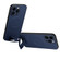 iPhone 13 Pro SULADA Folding Holder Lambskin Texture MagSafe Phone Case - Blue