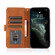 iPhone 13 Pro Skin-feel Crazy Horse Texture Zipper Wallet Bag Horizontal Flip Leather Case with Holder & Card Slots & Wallet & Lanyard  - Brown