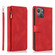 iPhone 13 Pro Skin-feel Crazy Horse Texture Zipper Wallet Bag Horizontal Flip Leather Case with Holder & Card Slots & Wallet & Lanyard  - Red