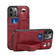 iPhone 13 Pro TPU + PU Leather Shockproof Protective Case with Card Slots and Hand Strap  - Red