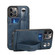 iPhone 13 Pro TPU + PU Leather Shockproof Protective Case with Card Slots and Hand Strap  - Blue