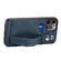 iPhone 13 Pro TPU + PU Leather Shockproof Protective Case with Card Slots and Hand Strap  - Blue